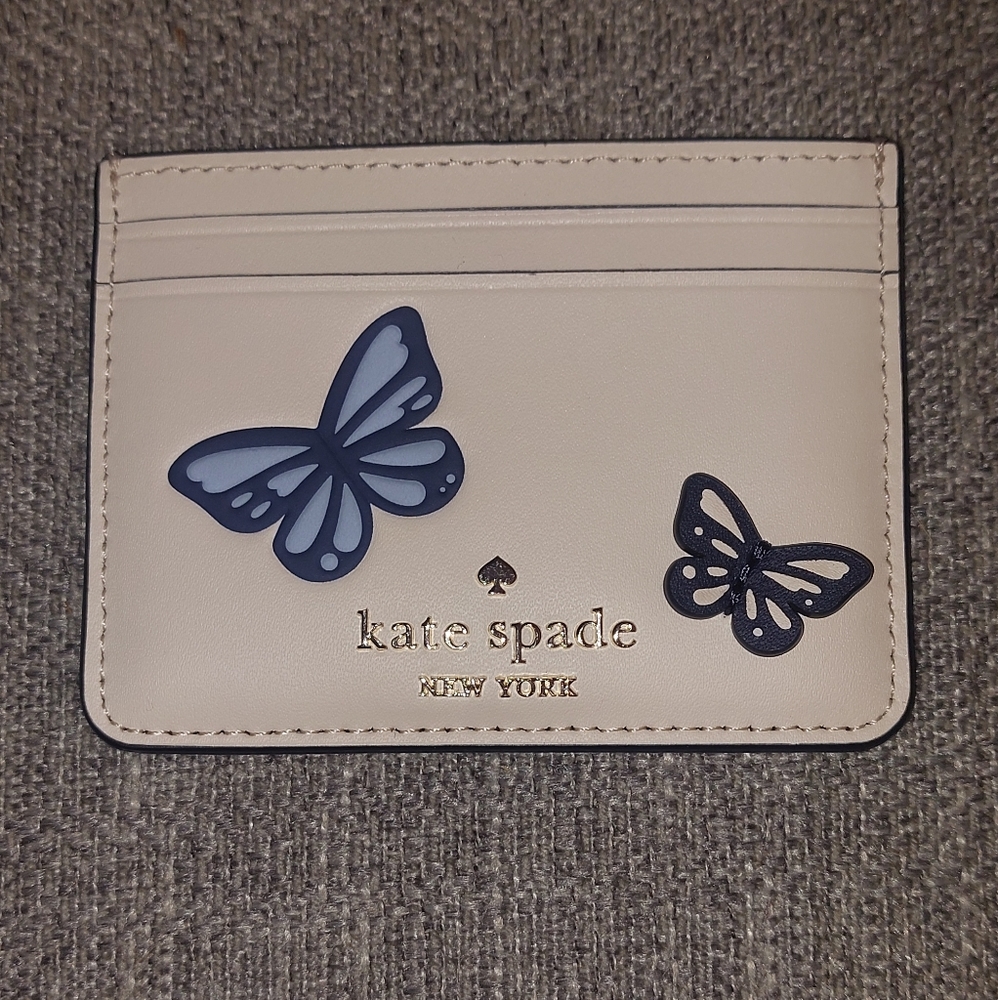Kate Spade Flutter Fly Butterfly 3D Small Slim Cardholder Card Case π¦